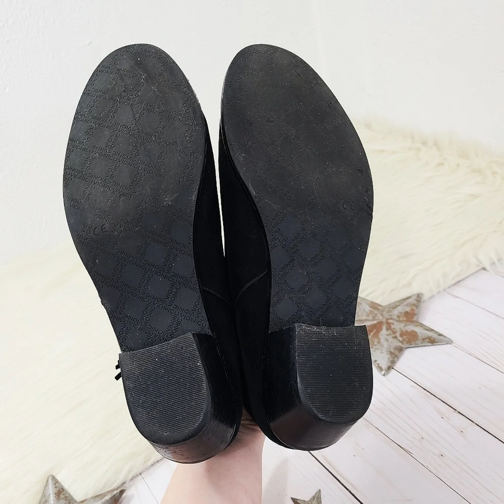 Vionic Serena zip ankle boots black kid suede size 9.5